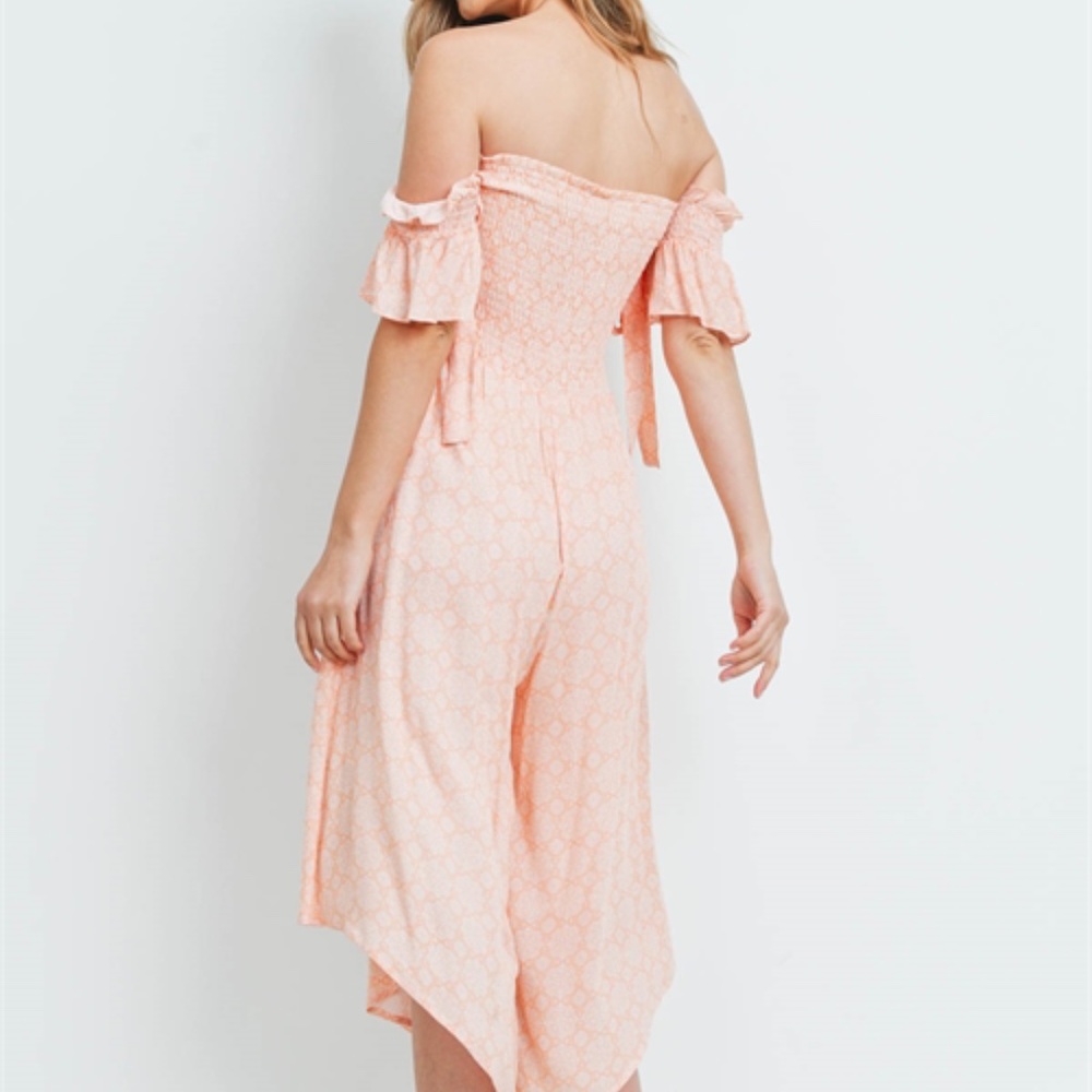 PEACH WHITE ROMPER - Picture 5 of 14